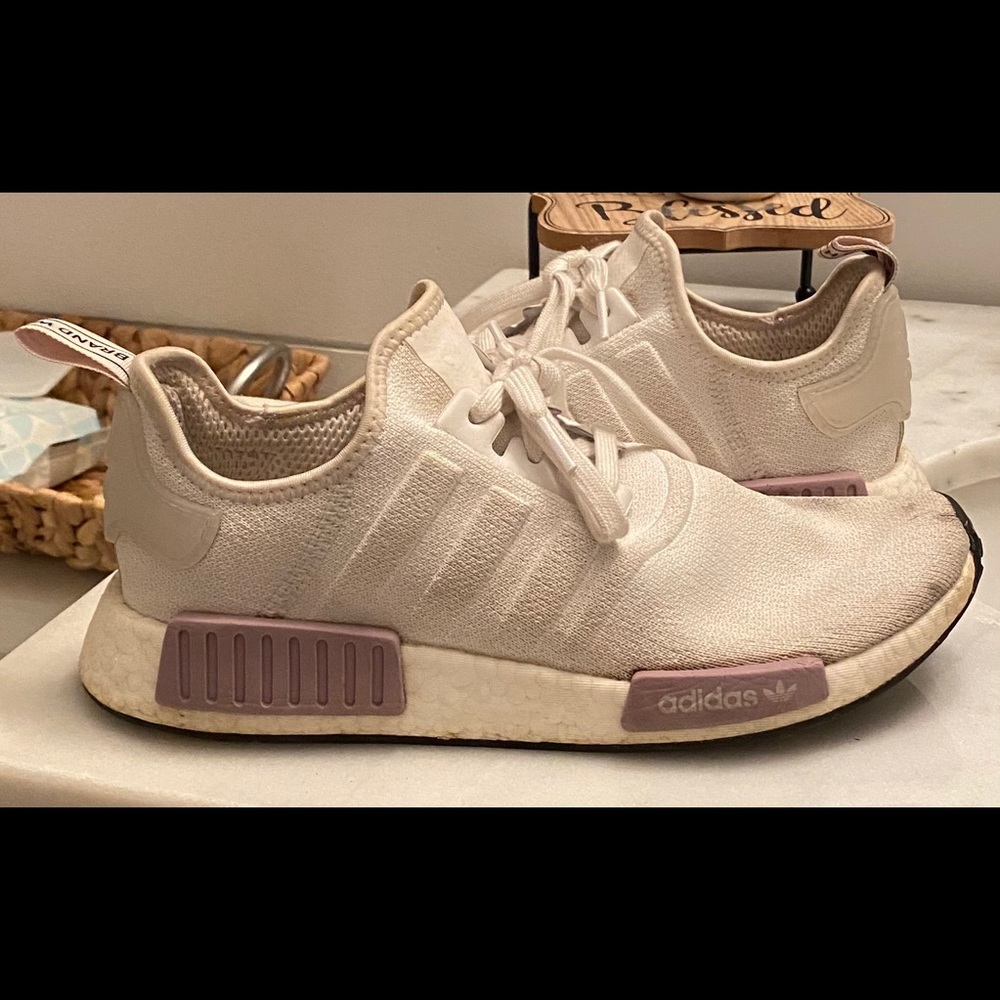 Cute white Adidas tennis shoes